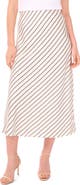 Vince Camuto Stripe Bias Cut Midi Skirt