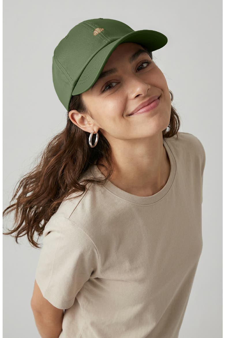 Croissant Dad Cap, Alternate, color, Olive