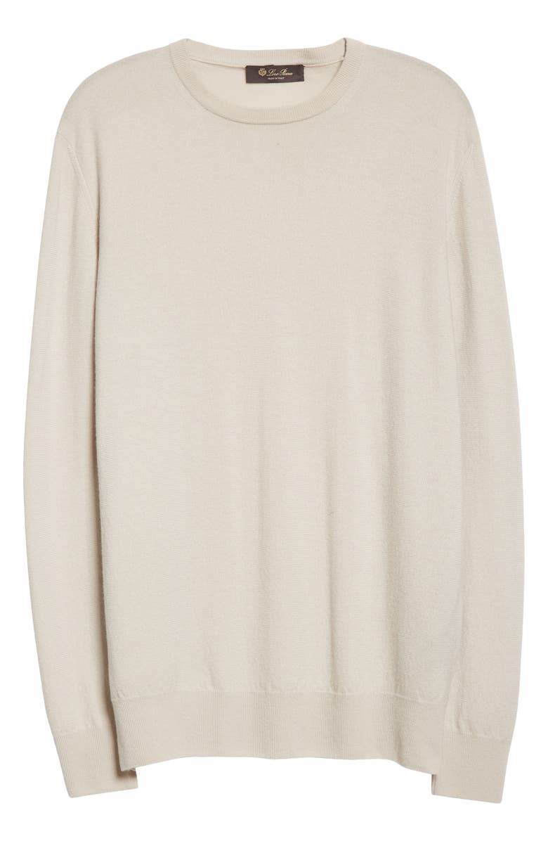 Loro Piana Crewneck Superlight Cashmere Sweater, Alternate, color, 