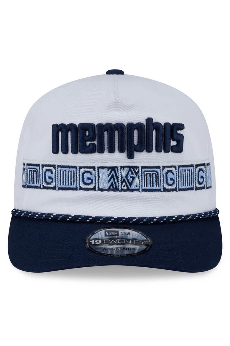 Men's New Era White/Navy Memphis Grizzlies 2025/26 City Edition 19TWENTY Adjustable Hat, Alternate, color, White