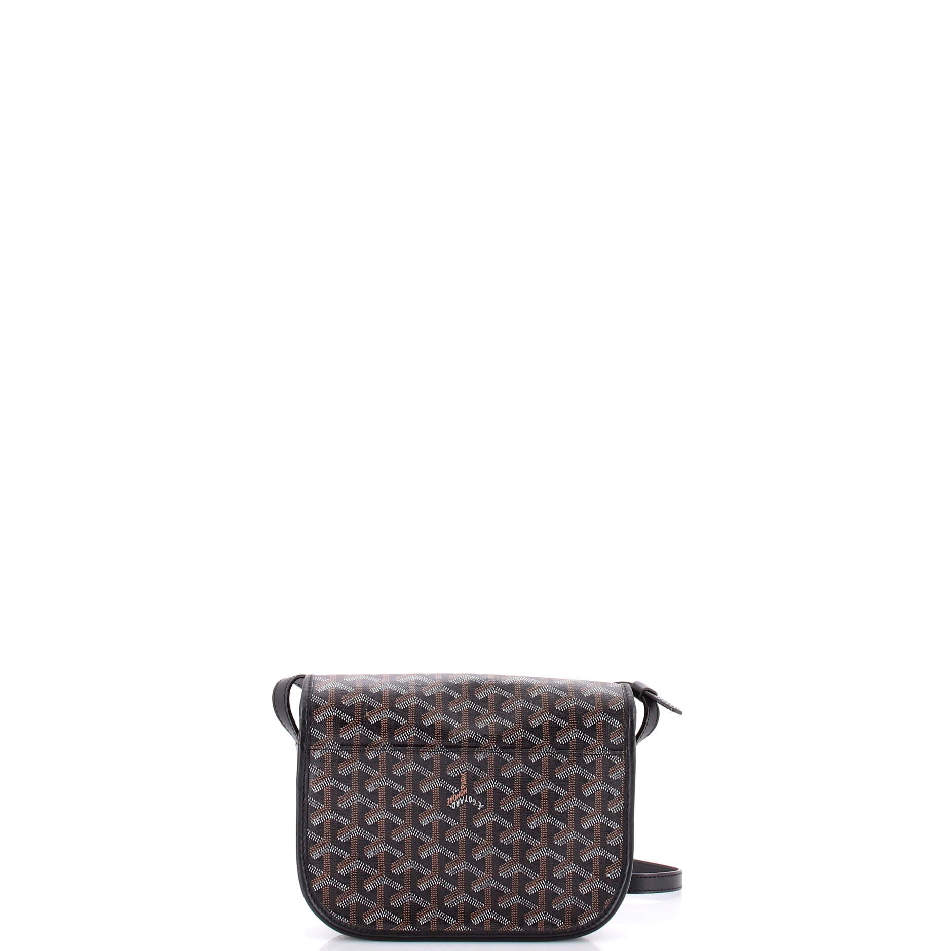 Pre-Owned Goyard Belvedere Messenger Bag Coated Canvas PM, Alternate, color, Black