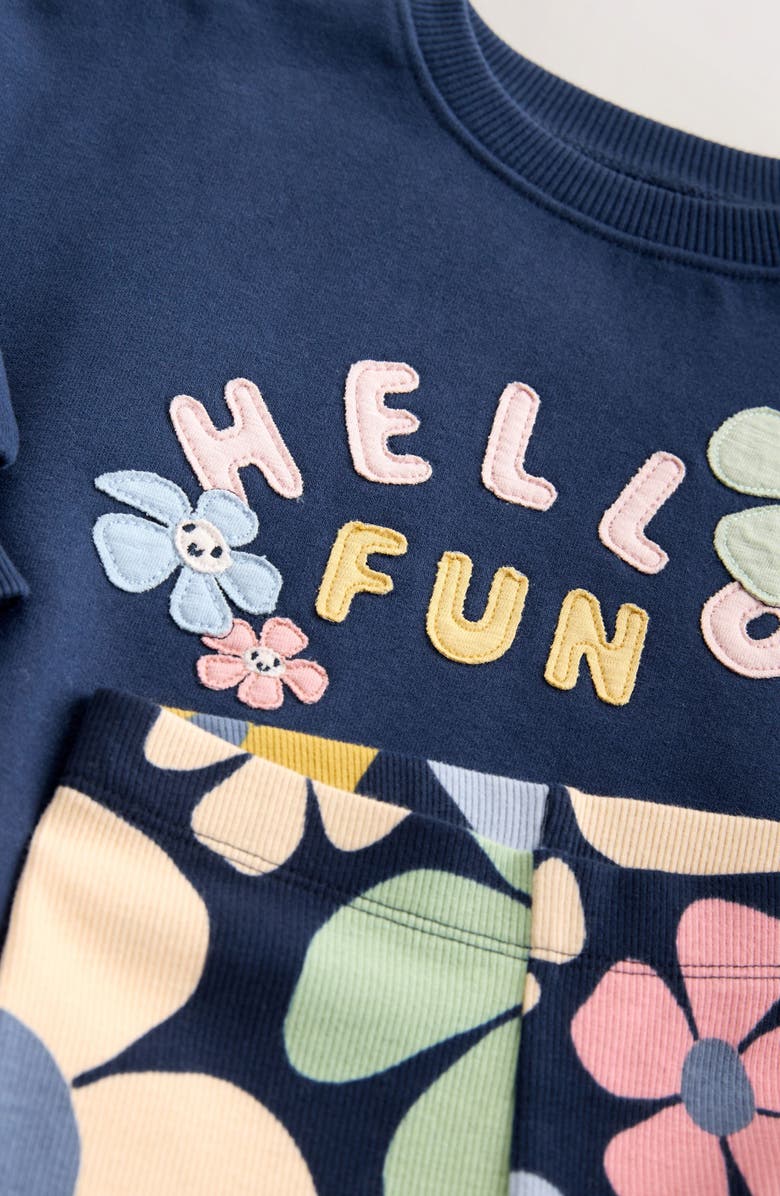 NEXT Kids' Graphic Sweatshirt & Leggings Set, Alternate, color, Blue