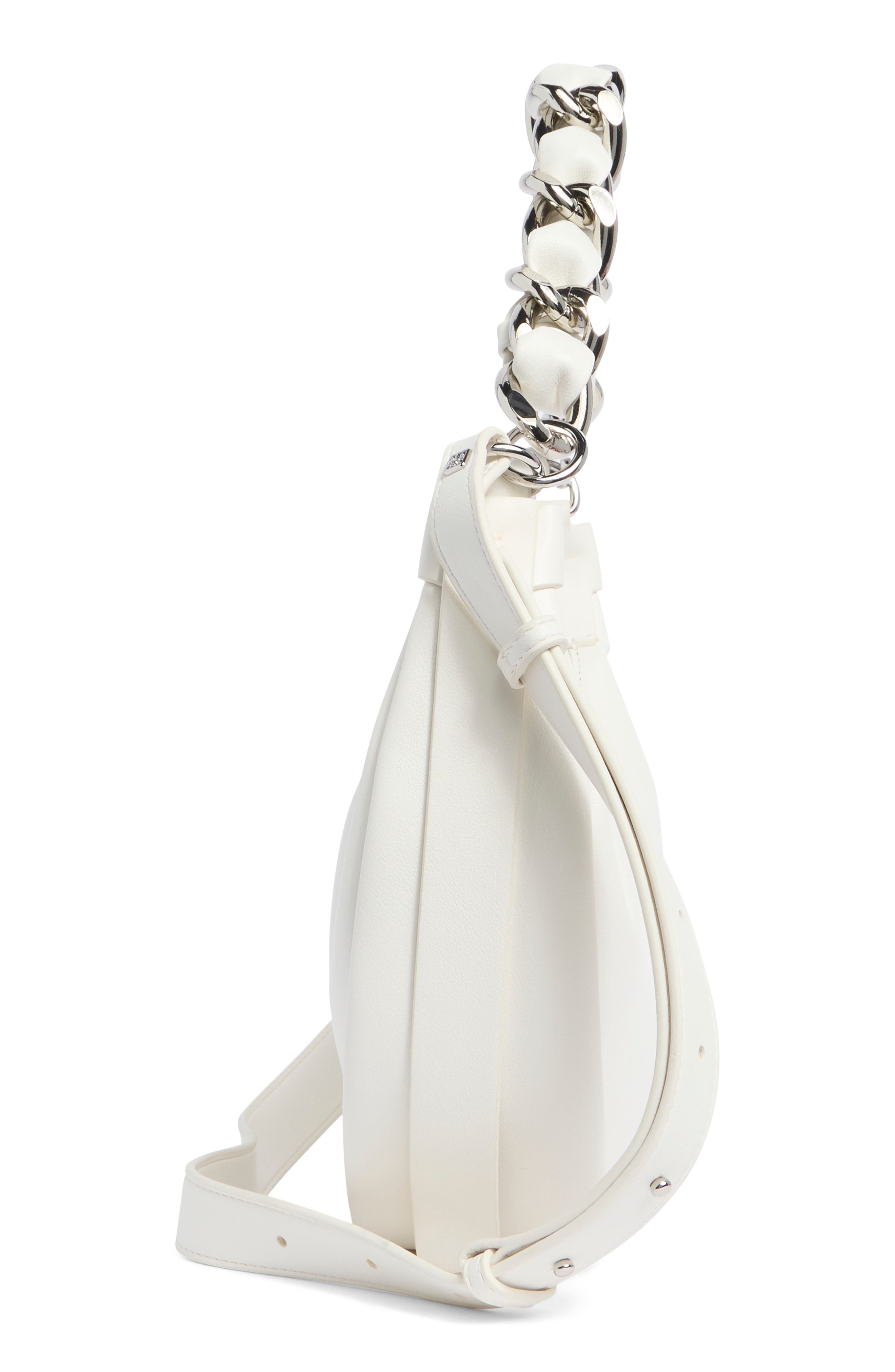 DKNY Fiona Small Hobo Bag, Alternate, color, Marshmallow