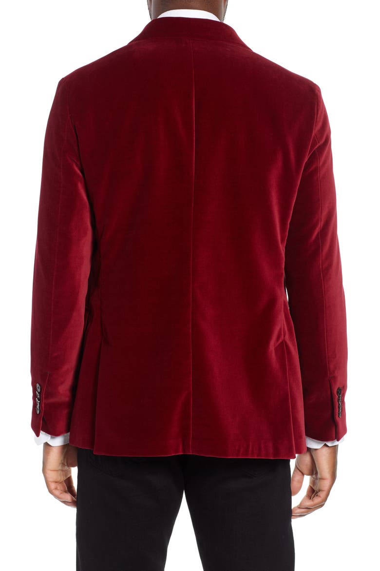 Velveteen Blazer, Alternate, color, WINE