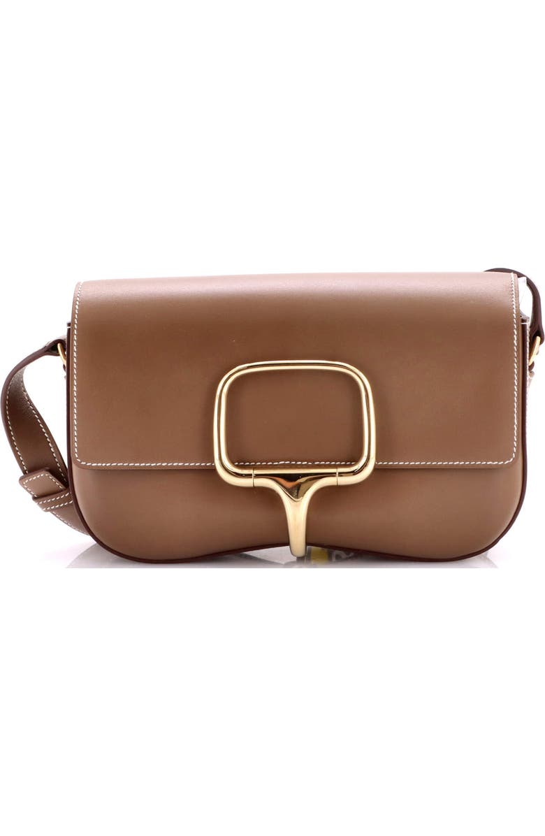 Pre-Owned Hermes Della Cavalleria Elan Shoulder Bag Tadelakt, Main, color, Etoupe