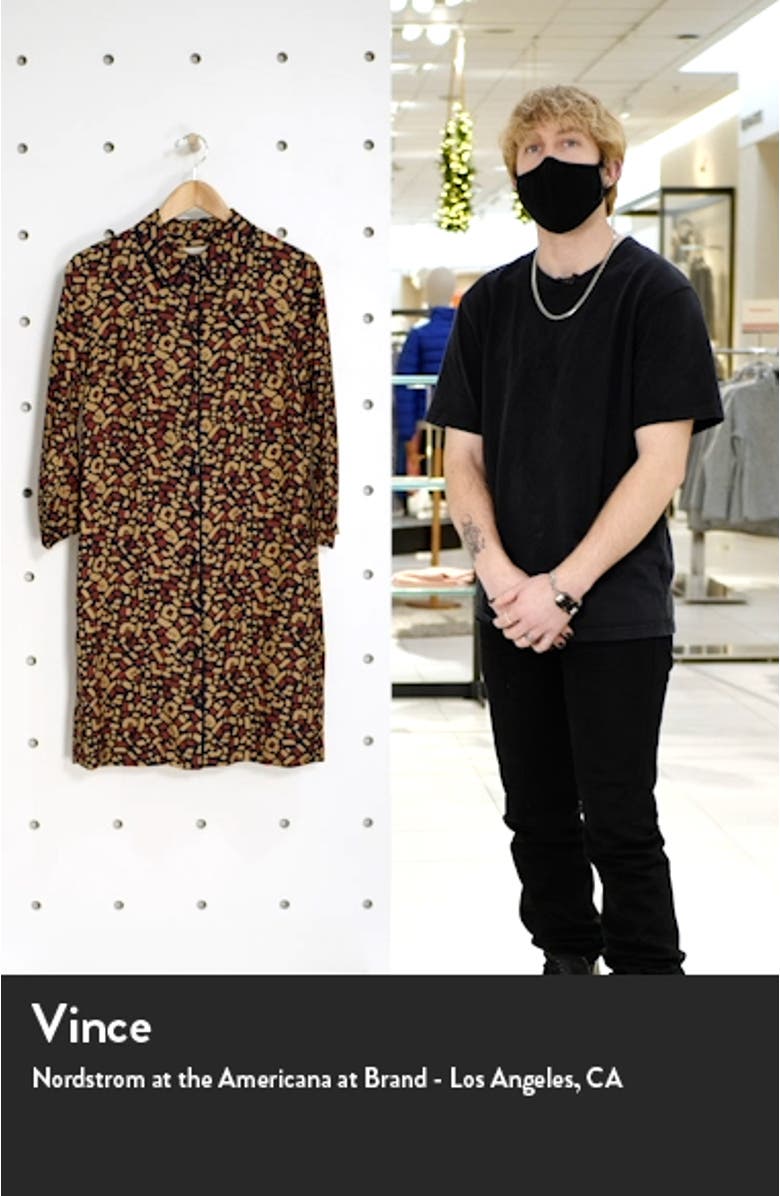 Aubery Abstract Print Shirtdress, sales video thumbnail