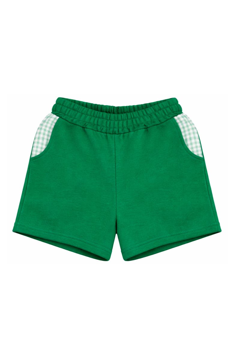 Bits & Bows Seersucker Pocket Shorts, Main, color, Green