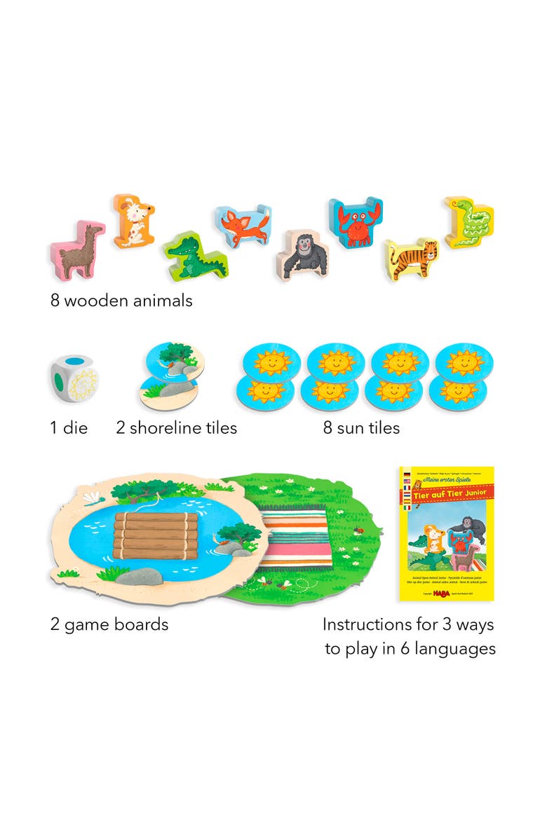 HABA My Very First Games - Animal Upon Animal Junior Toddler Stacking Game for Preschool Learning Activities & Fun Family Games for Ages 2+, Alternate, color, Multi