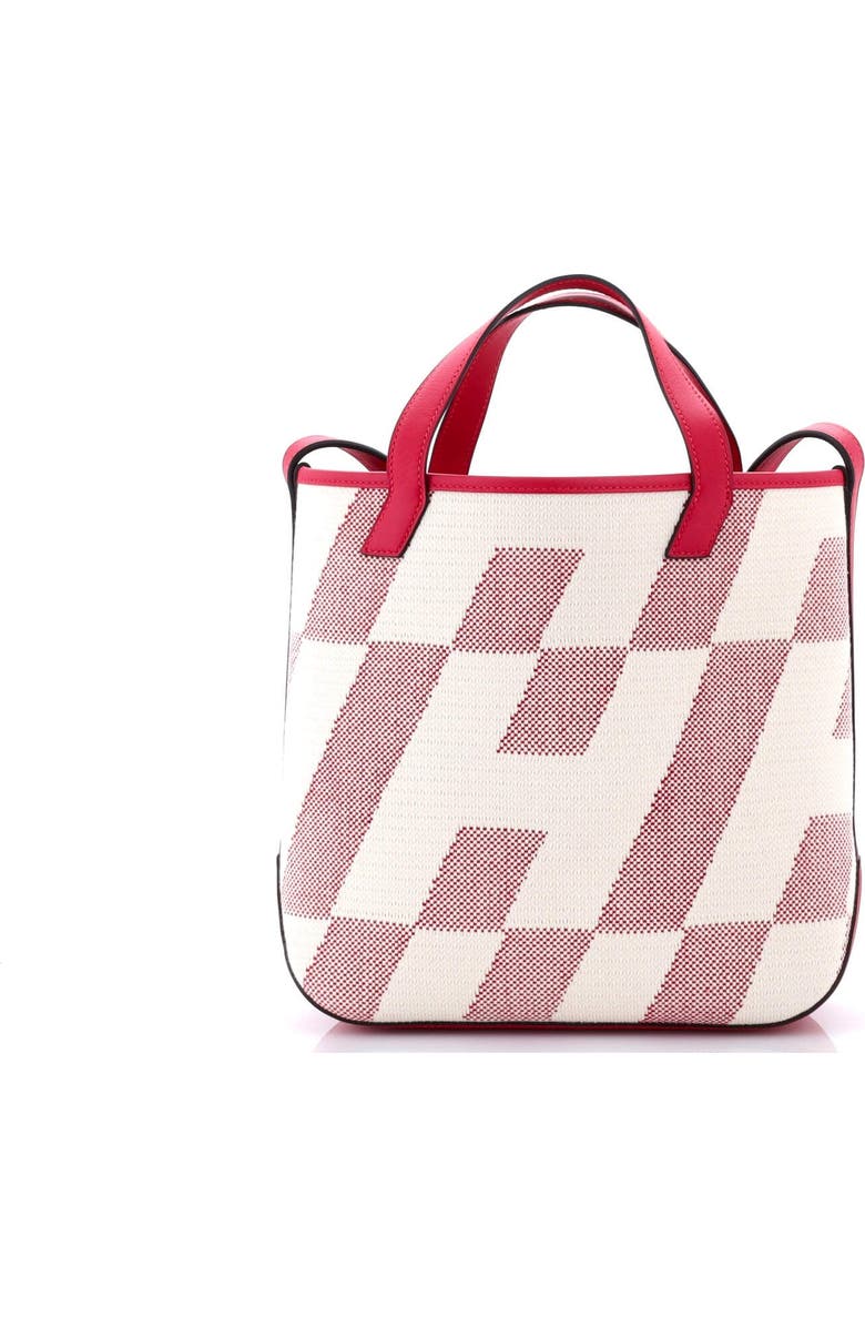 Pre-Owned Hermes Cabas H en Biais Tote Canvas with Leather 27, Main, color, Framboise