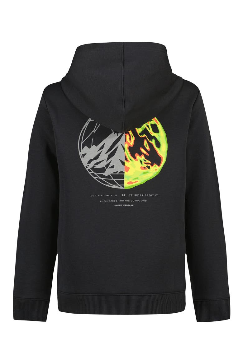 Kids' Ode Globe Graphic Hoodie, Alternate, color, BLACK