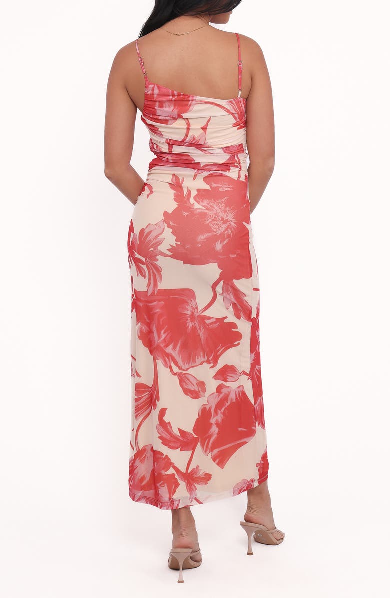 Petal & Pup Jasmine Floral Asymmetric Neck Dress, Alternate, color, Red Floral
