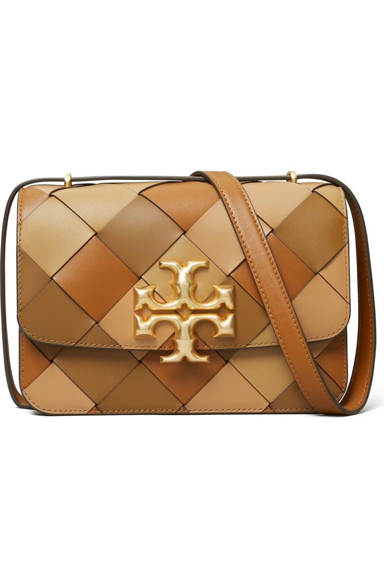 Tory Burch Eleanor Woven Leather Shoulder Bag, Main, color,
