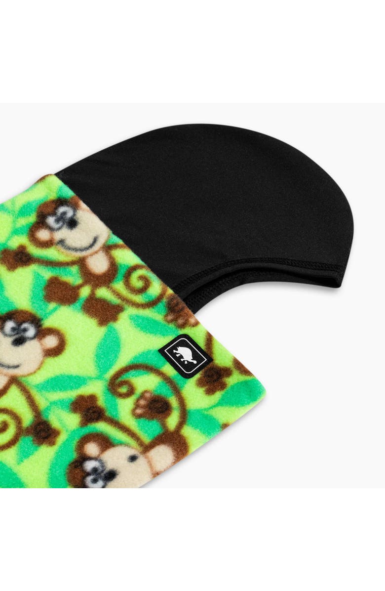 Turtle Fur Kids Playful Prints Fleece Shellaclava Balaclava, Alternate, color, Monkeys