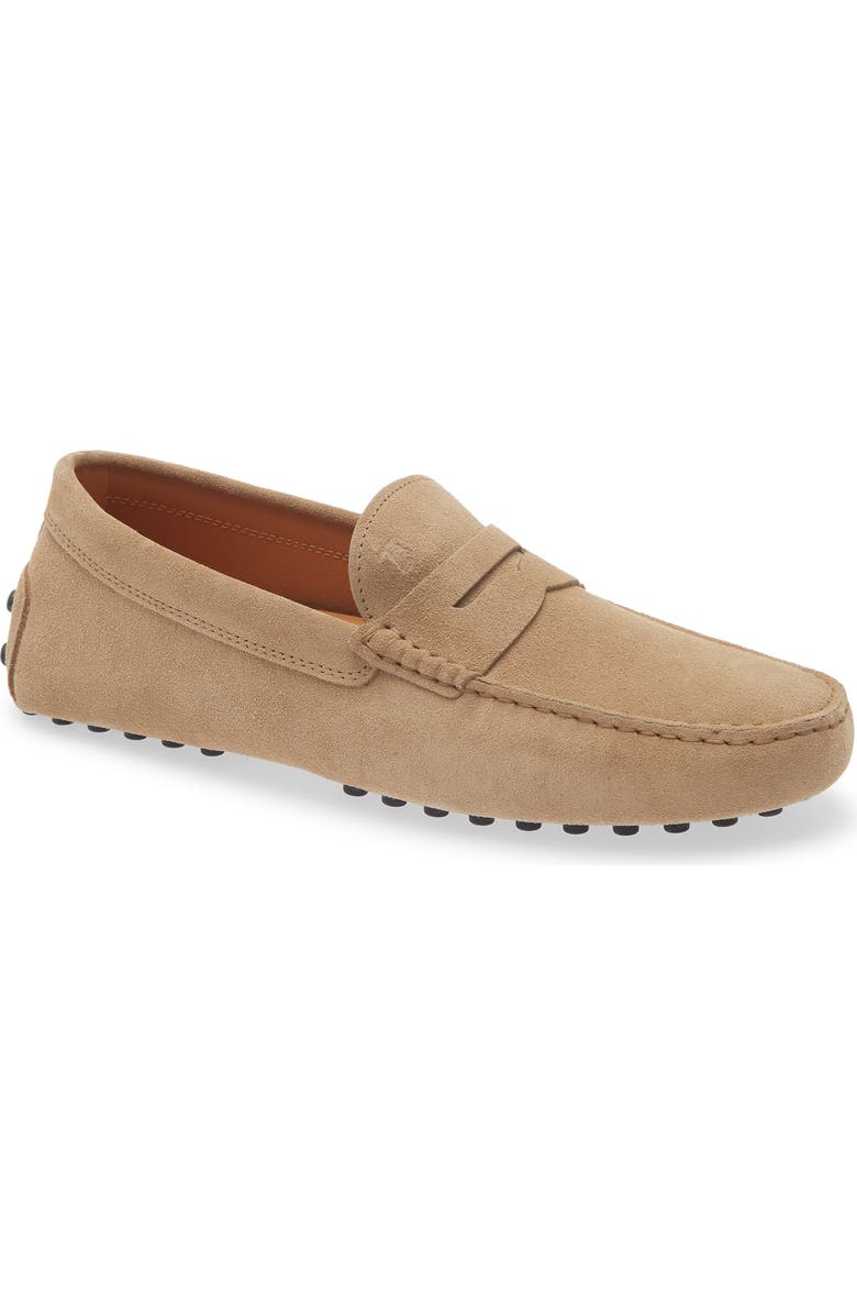 Tod's Penny Loafer Driving Shoe, Main, color, Biscotto