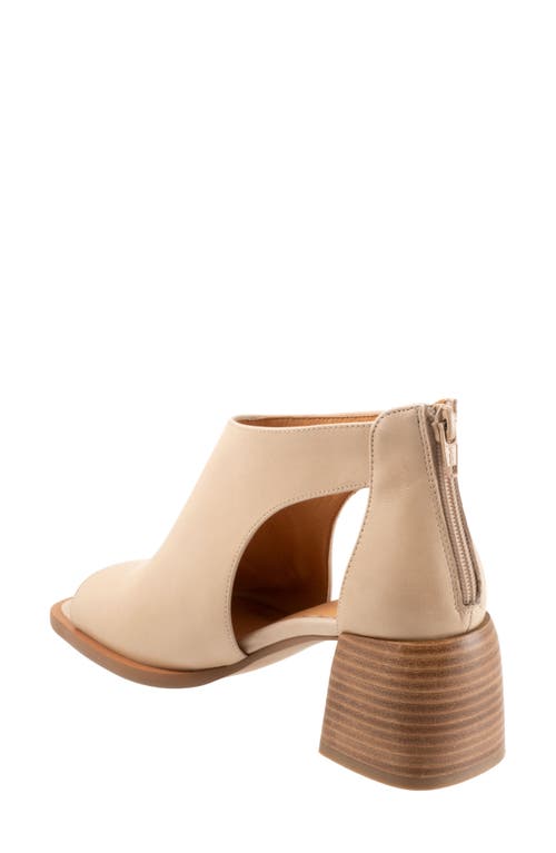 Eos Footwear Isolde Block Heel Sandal In Beige