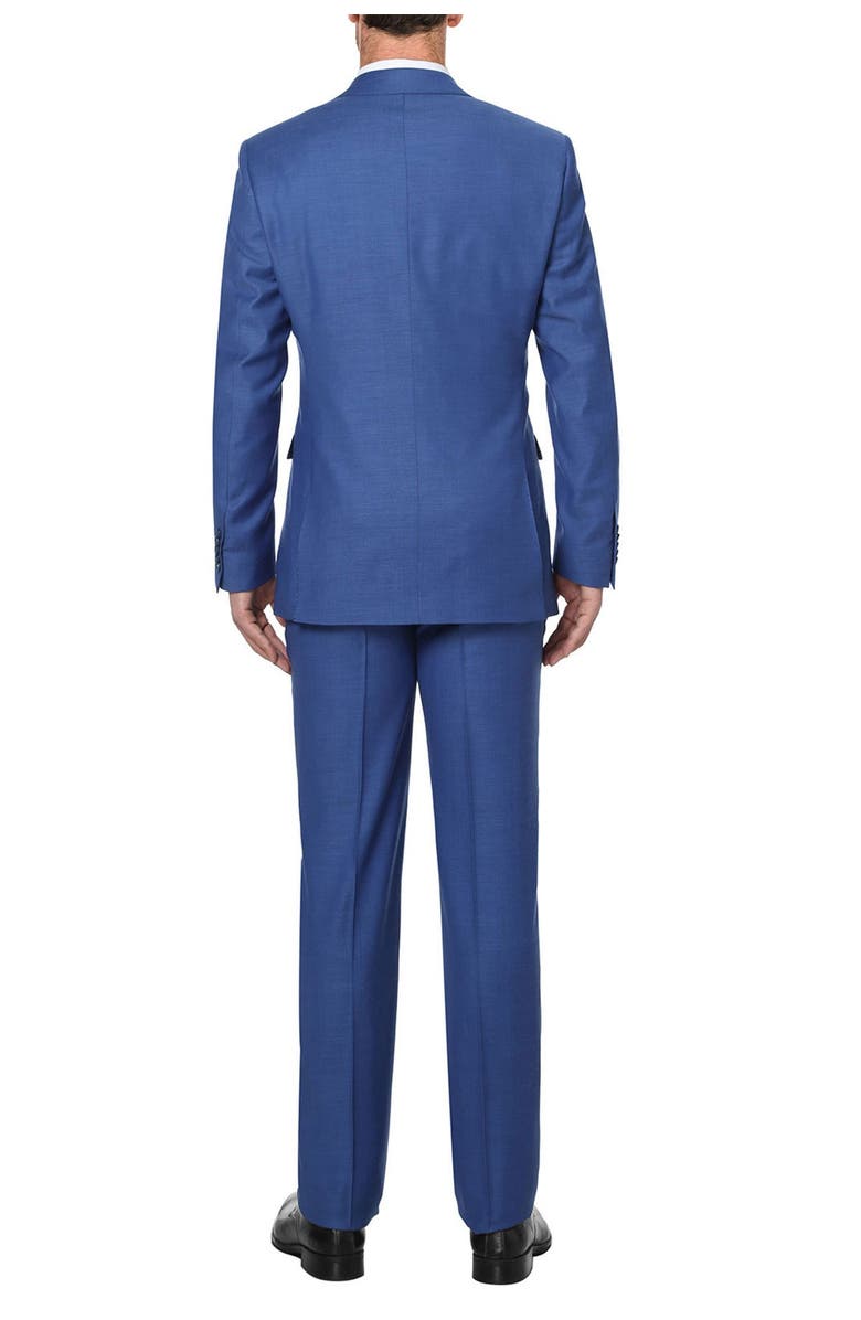 English Laundry Solid Blue Slim Fit Two Button Notch Lapel Wool Suit, Alternate, color, 