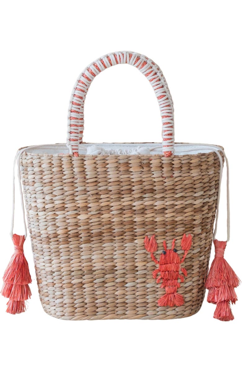 LIKHA Lobster Embroidered Tote Bag, Main, color,