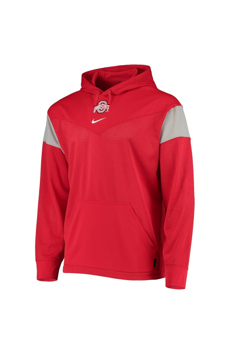 Nike Men's Nike Scarlet Ohio State Buckeyes Sideline Jersey Pullover Hoodie, Alternate, color,