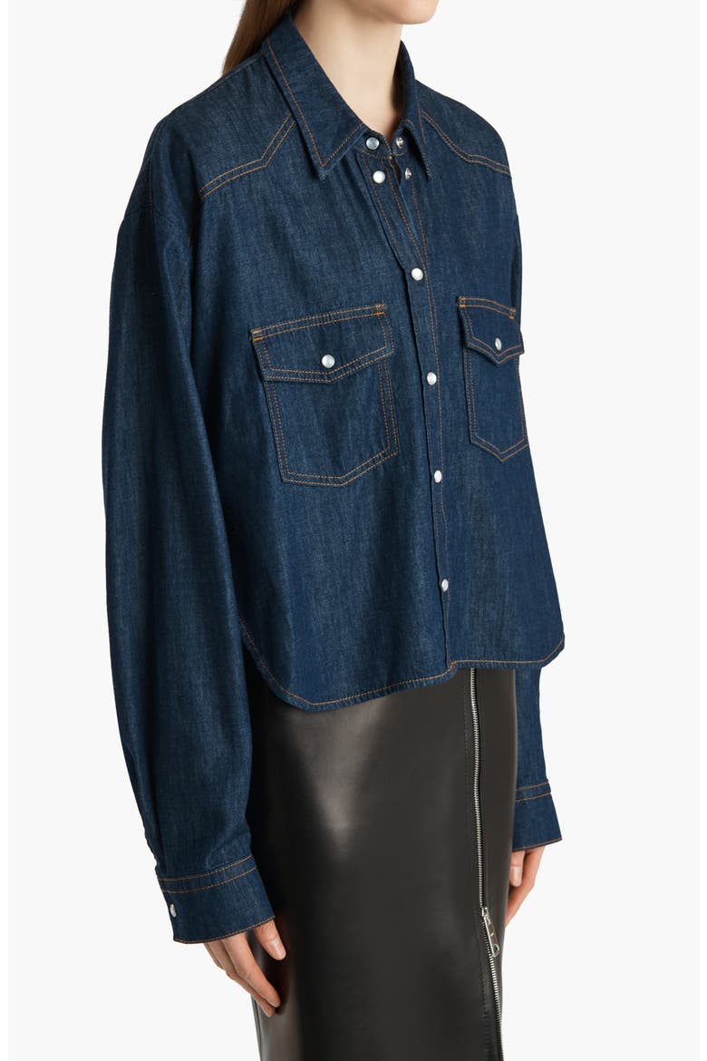 Grenon Chambray Western Shirt, Alternate, color, BENSON