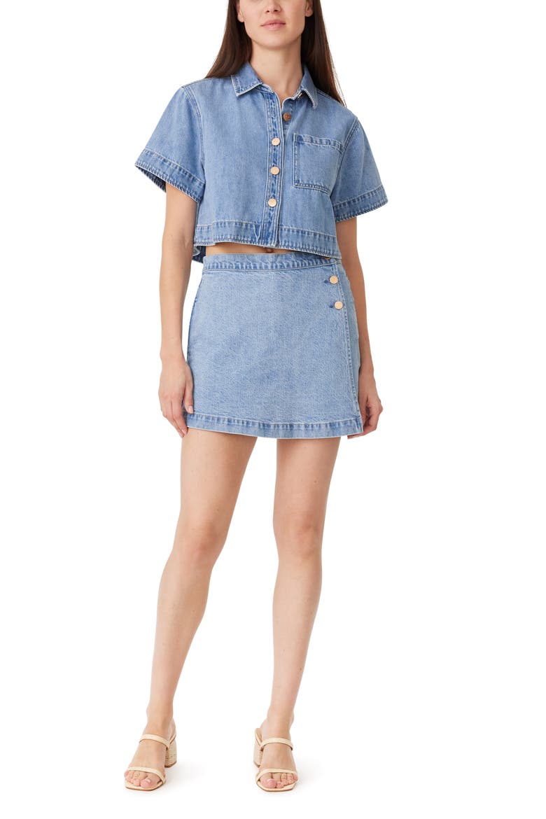 Summer Denim Skort, Alternate, color, SPLASH