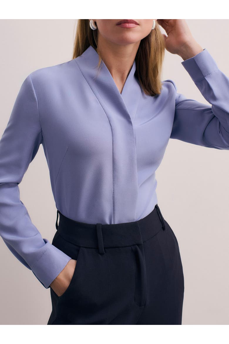 Bowery Sleeveless V-Neck Blouse, Alternate, color, Blue