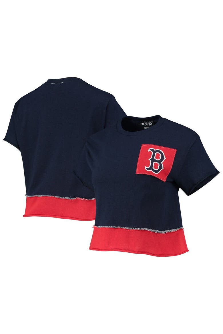 Women's Refried Apparel Navy Boston Red Sox Cropped T-Shirt, Main, color, Navy