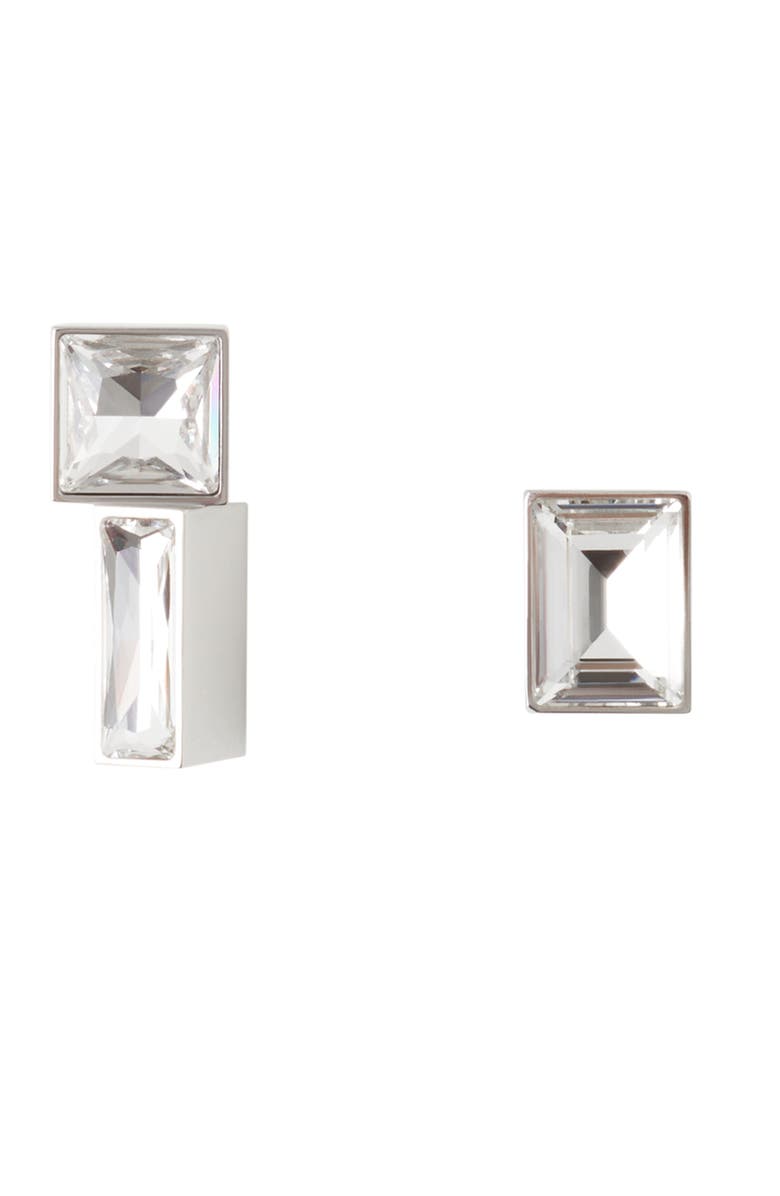 Lanvin Rhythmique Asymmetrical Earrings, Main, color, Silver