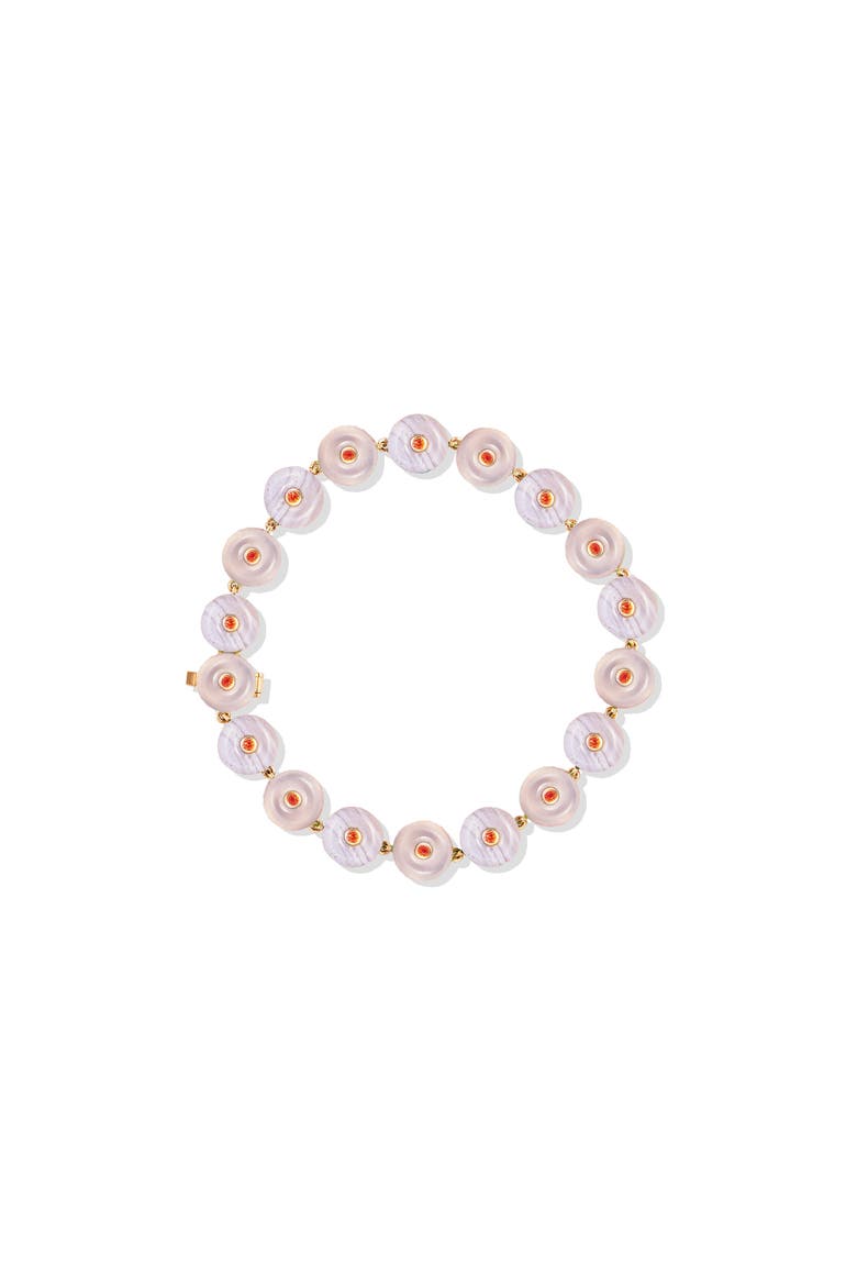 Evolve Stone Inlay Bracelet, Main, color, Purple- Gold