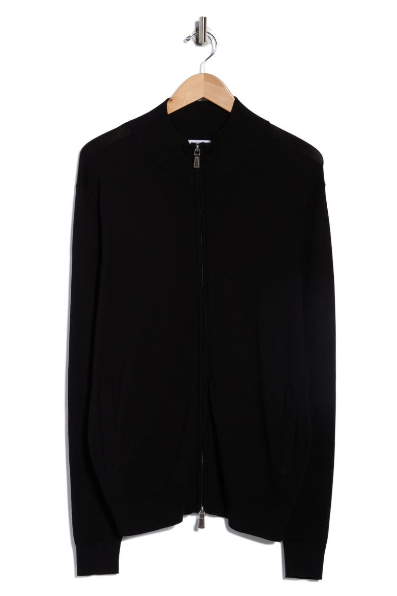 Full Zip Sweater, Alternate, color, BLACK 2