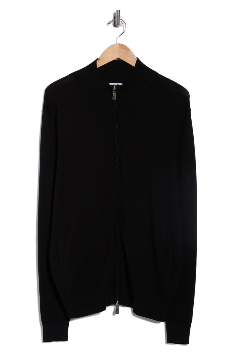 TOM BAINE Full Zip Sweater, Alternate, color, Black 2