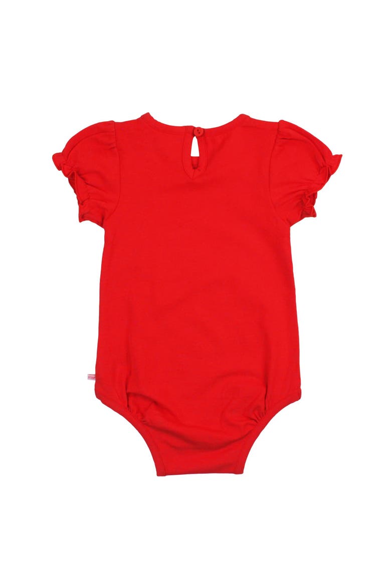 Baby/Toddler Girls Knit Puff Short Sleeve Bodysuit, Alternate, color, Red
