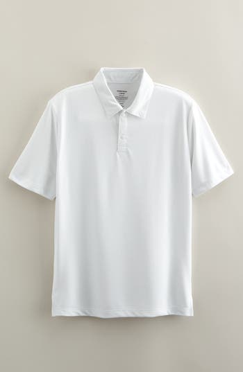 Nordstrom Kids' Solid Performance Polo In White