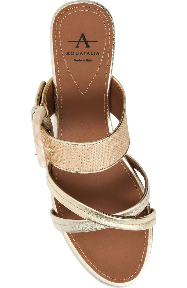Aquatalia Bambi Weatherproof Slide Sandal, Alternate, color, Champagne Multi