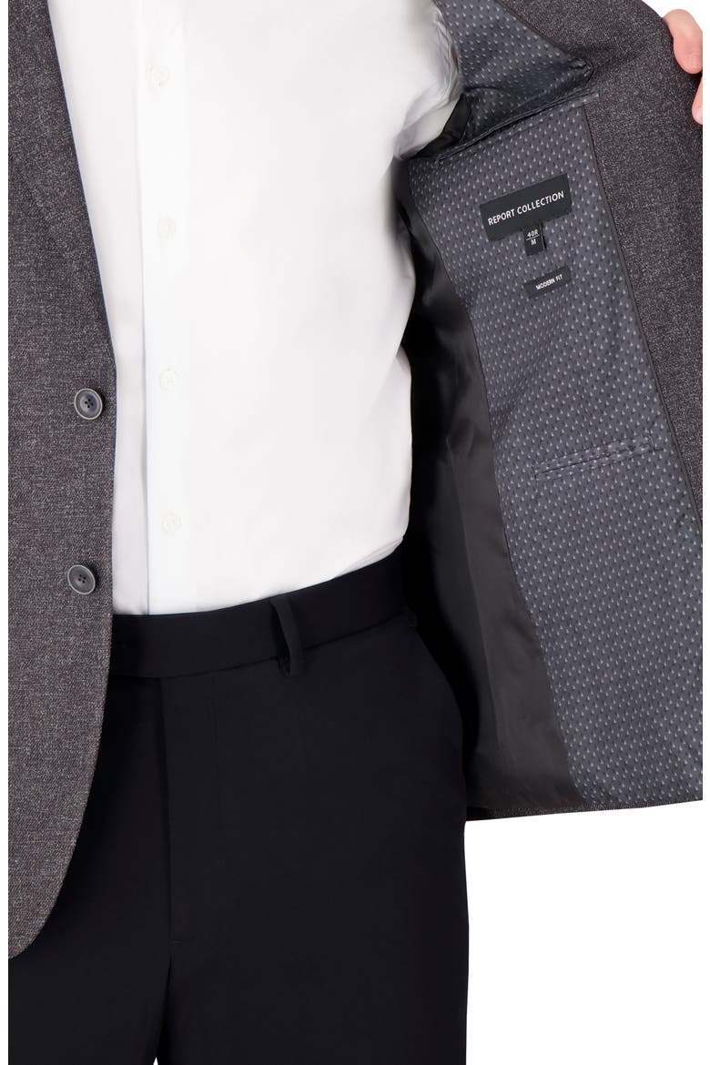Speckled Look Recycled Polyester Blend Sport Coat, Alternate, color, CHARCOAL