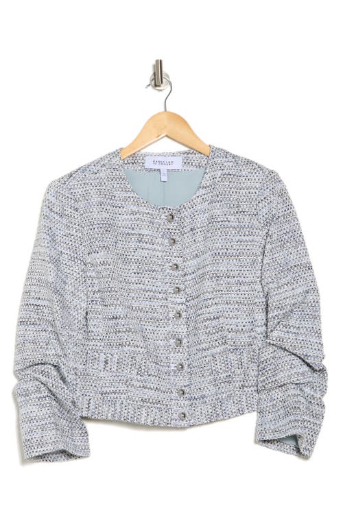 Derek Lam 10 Crosby Piera Ruched Sleeve Jacket In Gray