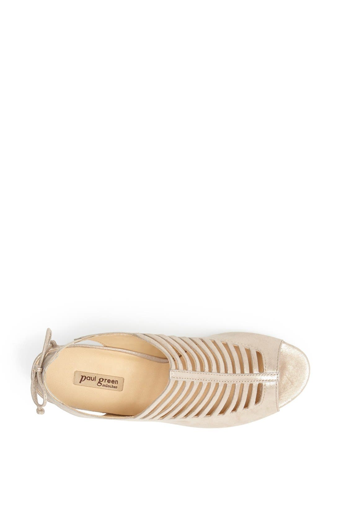 'Trisha' Sandal, Alternate, color, GOLD GLAM SUEDE