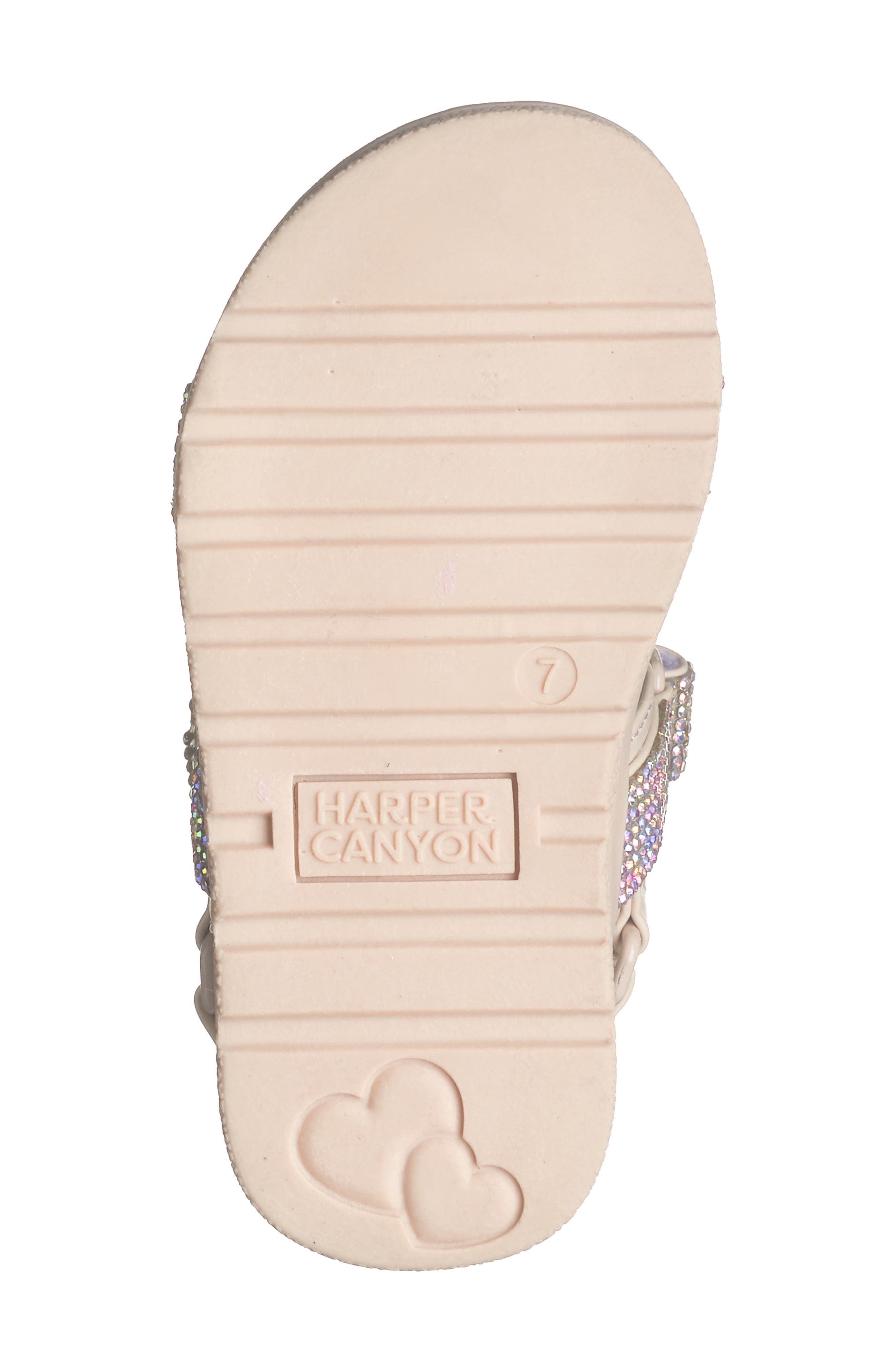 Harper Canyon Kids' Novva Shimmer Sandal, Alternate, color, Ivory Sparkle