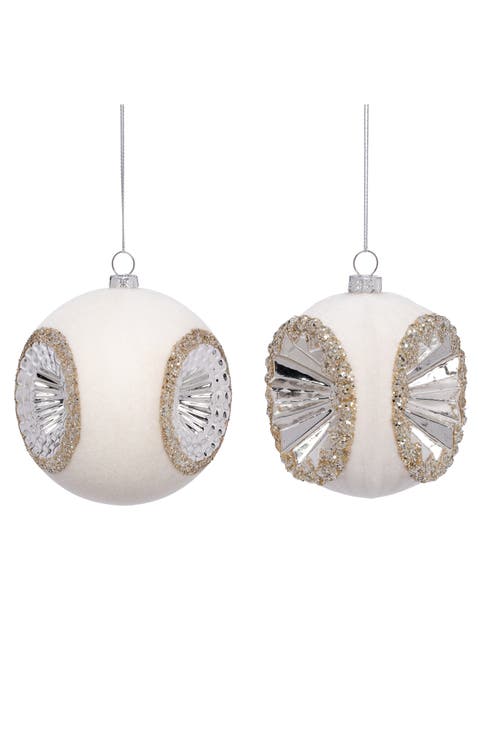 Glitter Fan Ornament, Box of 6