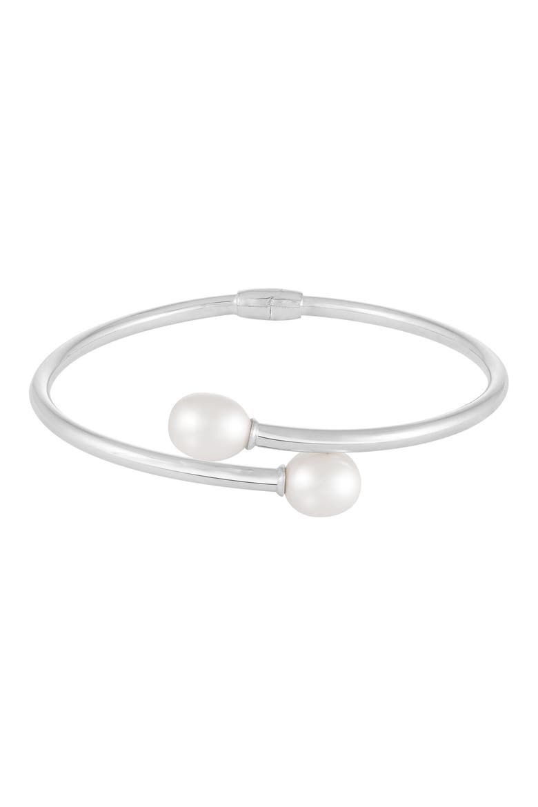 Freshwater Pearl Bracelet, Main, color, WHITE/ SILVER