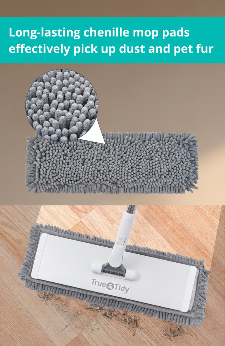 TRUE AND TIDY 4-Pack Chenille Mop Pad, Alternate, color, Gray