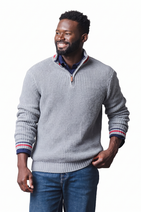 Men's Organic Cotton Half Zip Pullover Sweater