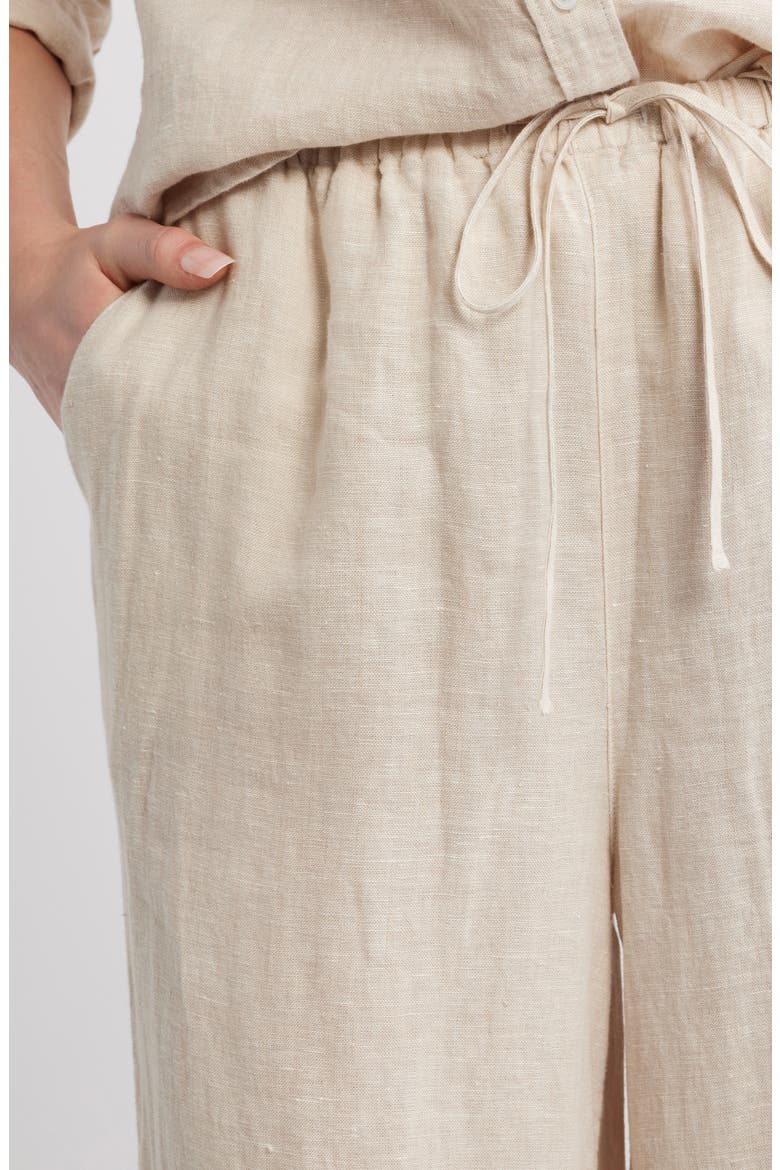 Easy Wide Leg Linen Pants, Alternate, color, FLAX
