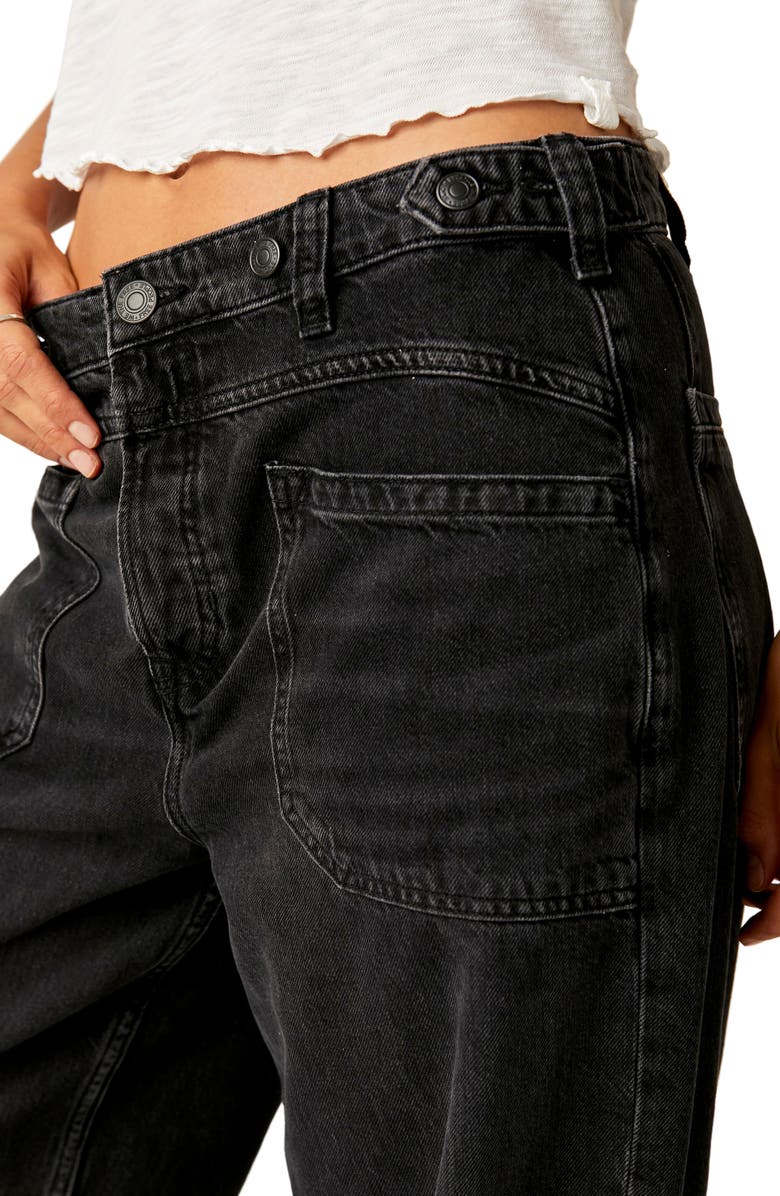 Free People We the Free Palmer Cuffed Baggy Jeans, Alternate, color, 