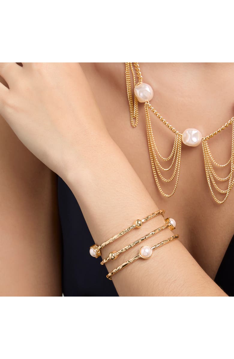 BCBG Pearls Cuff Bracelet, Alternate, color, 