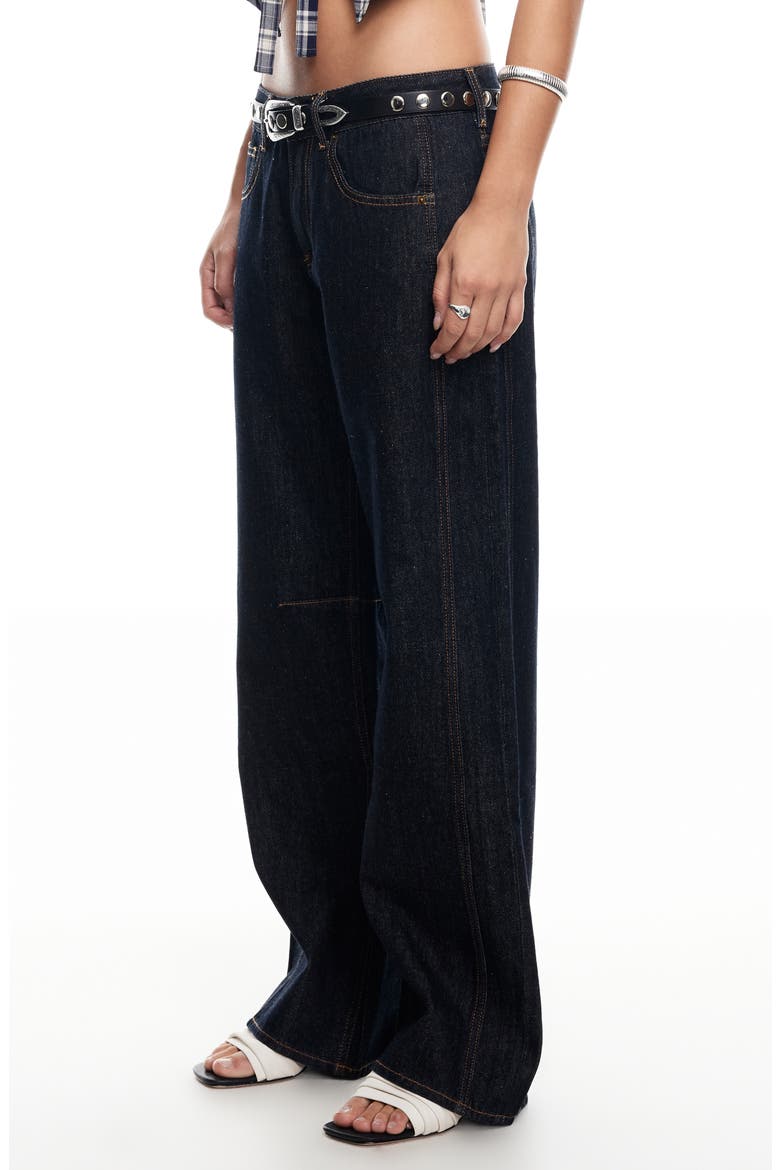 Renacida Low Rise Wide Leg Jeans, Alternate, color, DARK DENIM