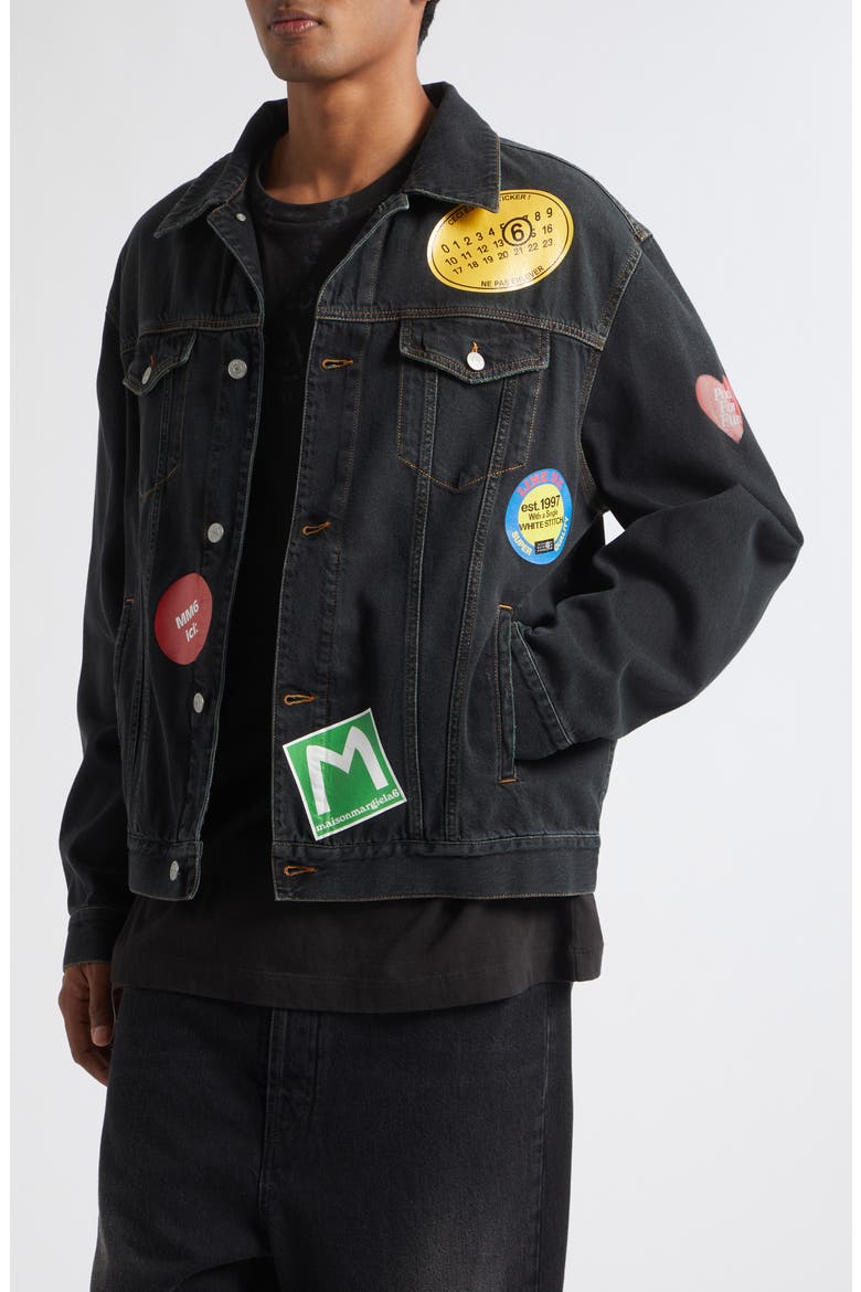 Denim Trucker Jacket, Alternate, color, DARK BLUE