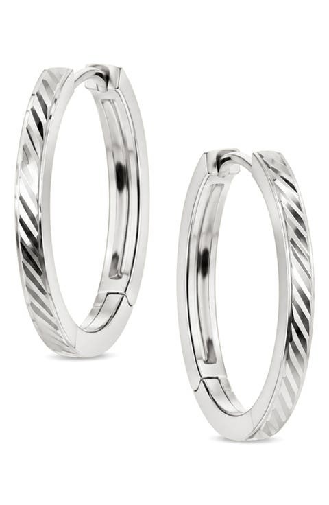 Statement Etched Hoop Earrings