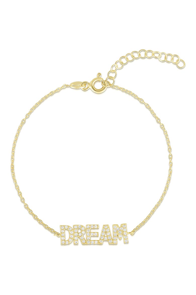 CZ 'Dream' Chain Bracelet, Main, color, GOLD