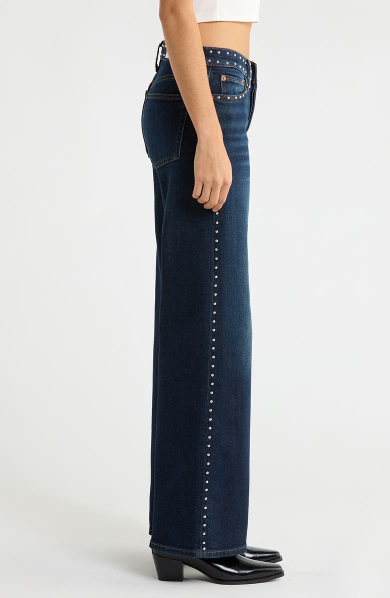 Re/Done Studded Wide Leg Jeans, Alternate, color, Barely Western Stud