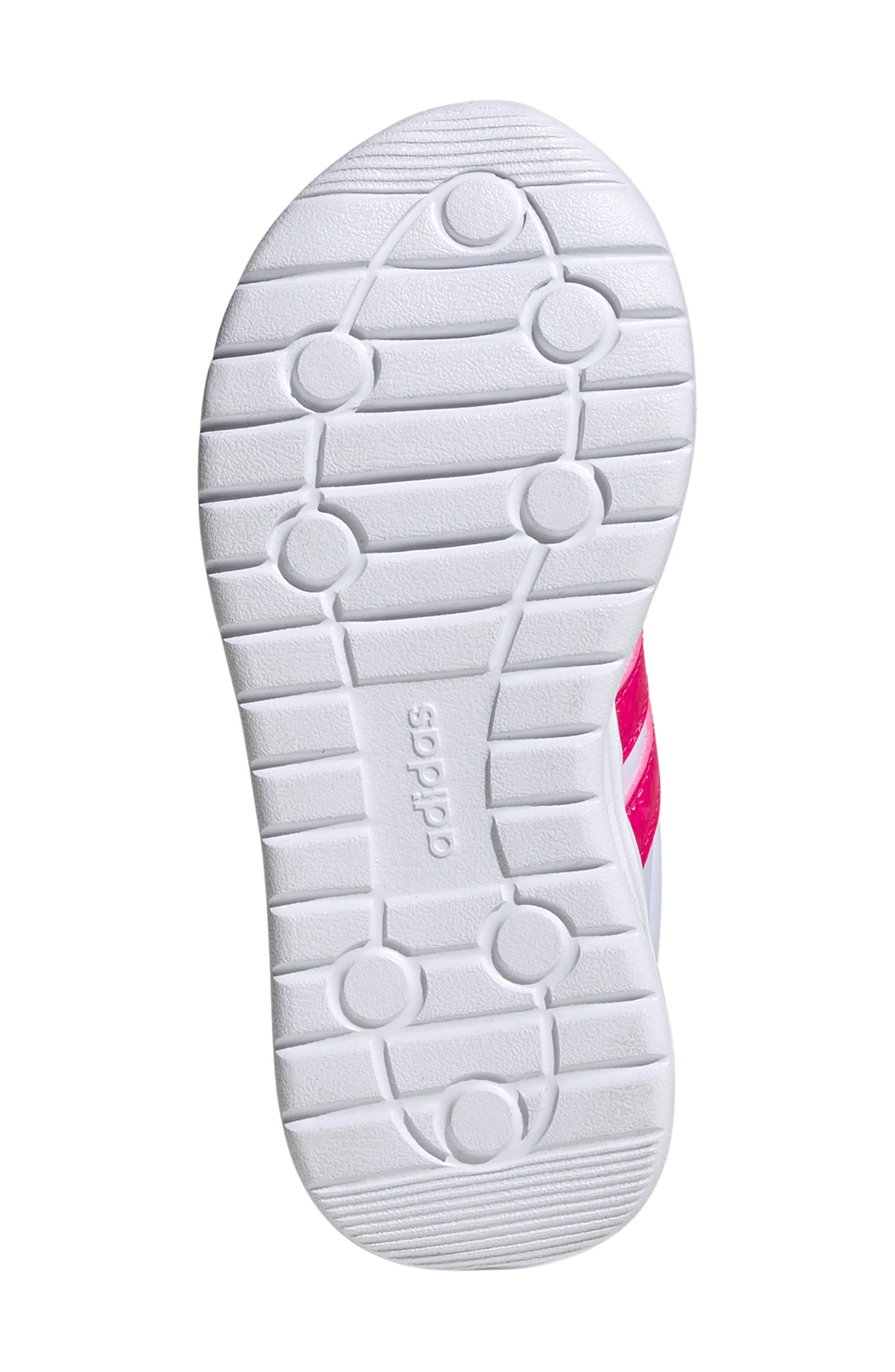 adidas Kids' Run '70s El C Sneaker, Alternate, color, White/ Shock Pink/ Clear Pink